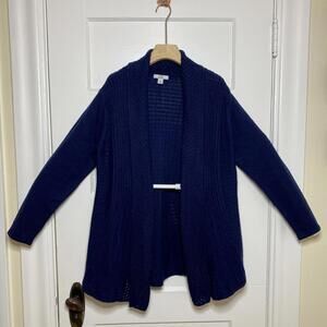 Croft & Barrow Cardigan Womens Large Coastal Sailor Chic Layering Relaxed Fit